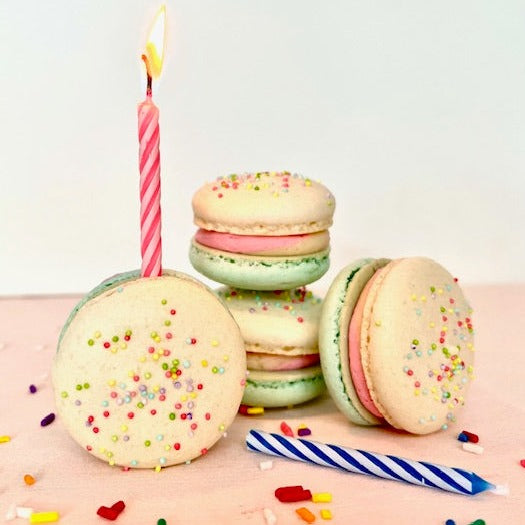 Birthday Cake Macarons