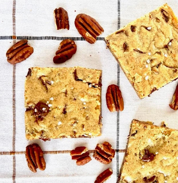 Bourbon, Chocolate and Pecan Blondie