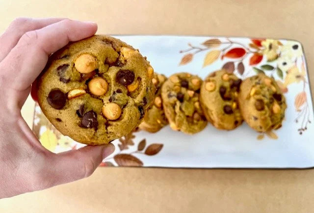 Pumpkin Caramel Chocolate Chip Cookies
