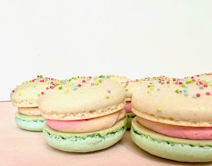 Birthday Cake Macarons
