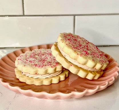 Raspberry Cream Sandwich Cookies