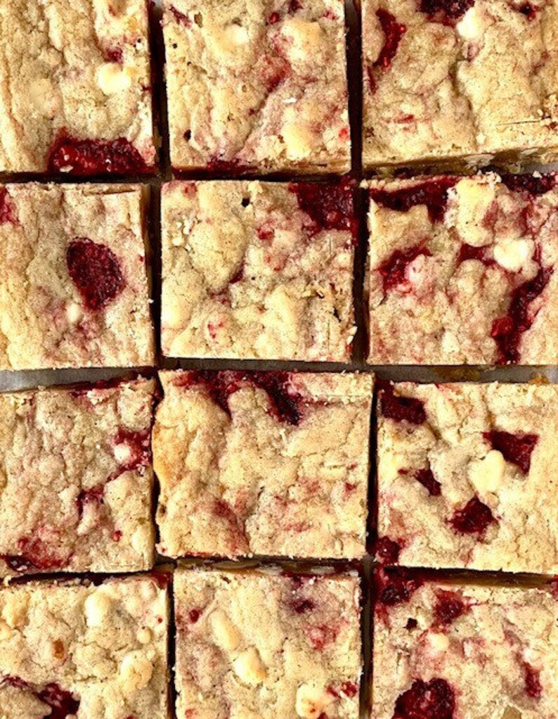 White Chocolate and Raspberry Blondies