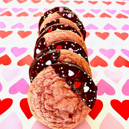 Chocolate Dipped Strawberry Sugar Cookies