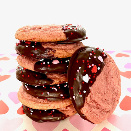 Chocolate Dipped Strawberry Sugar Cookies
